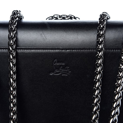 Christian Louboutin Calfskin Small Sweety Charity NV Shoulder Bag Black 8 of 9