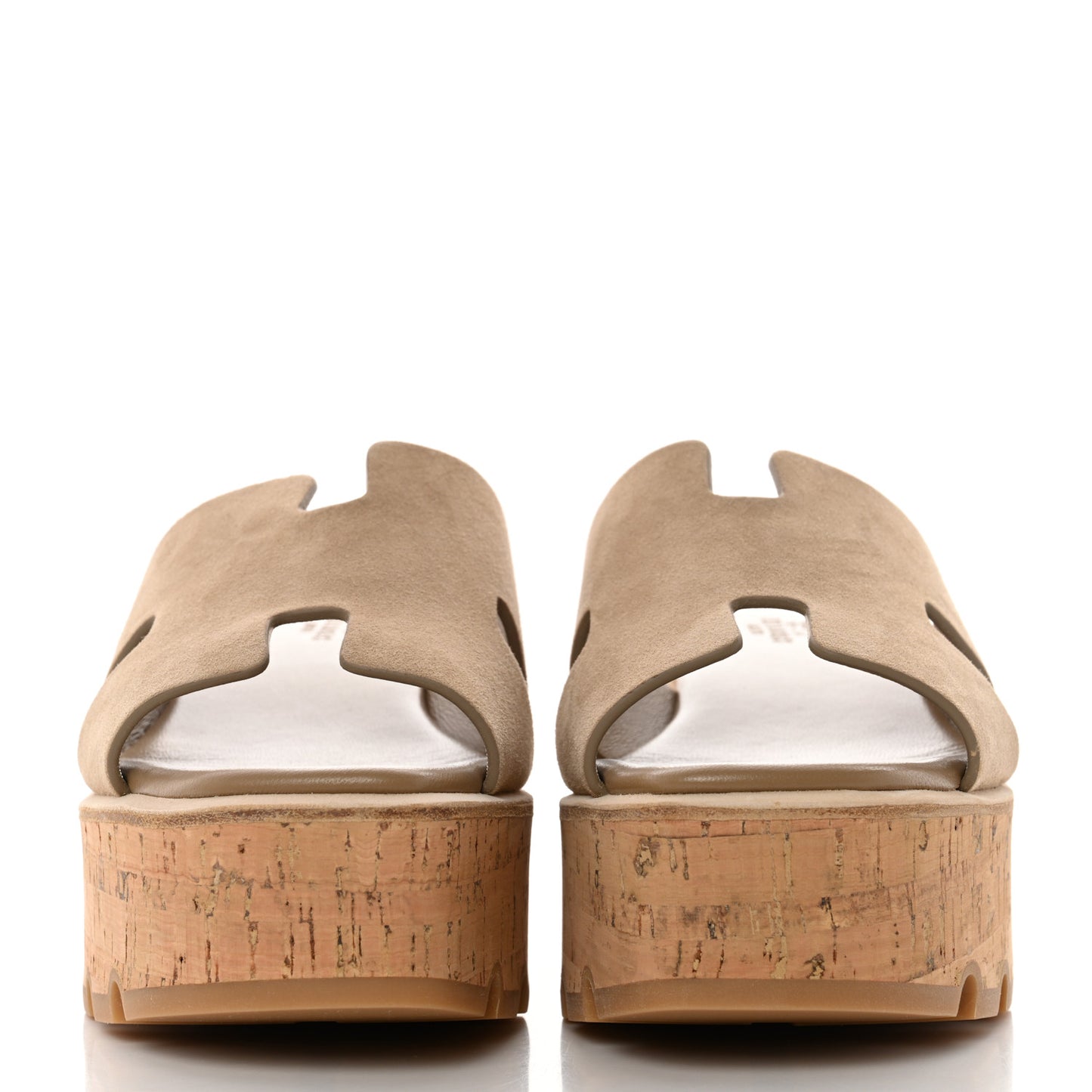 Suede Goatskin Cork Eze 30 Sandals 38 Beige Argile