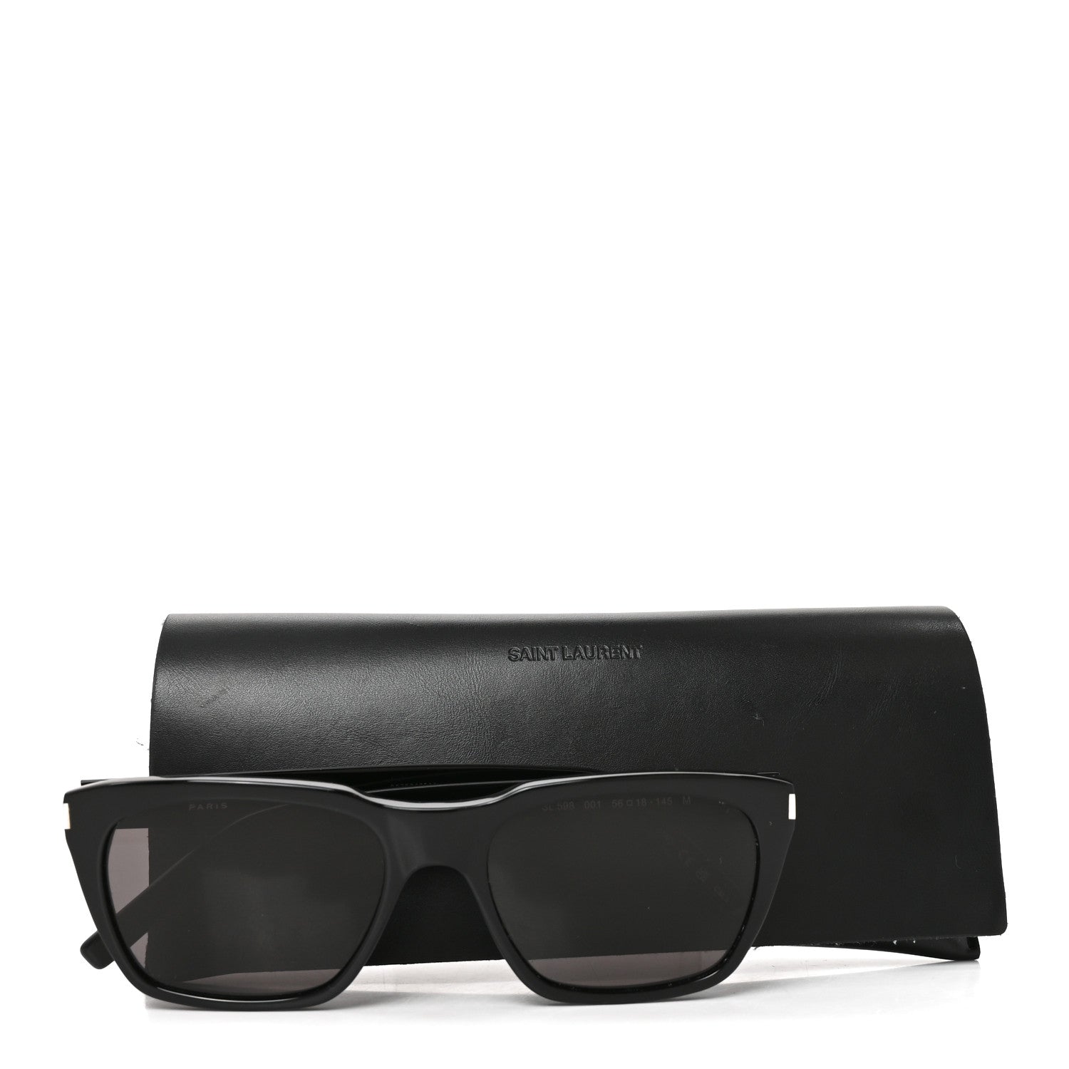 Saint Laurent Acetate Square SL 598 Sunglasses Black 8 of 8