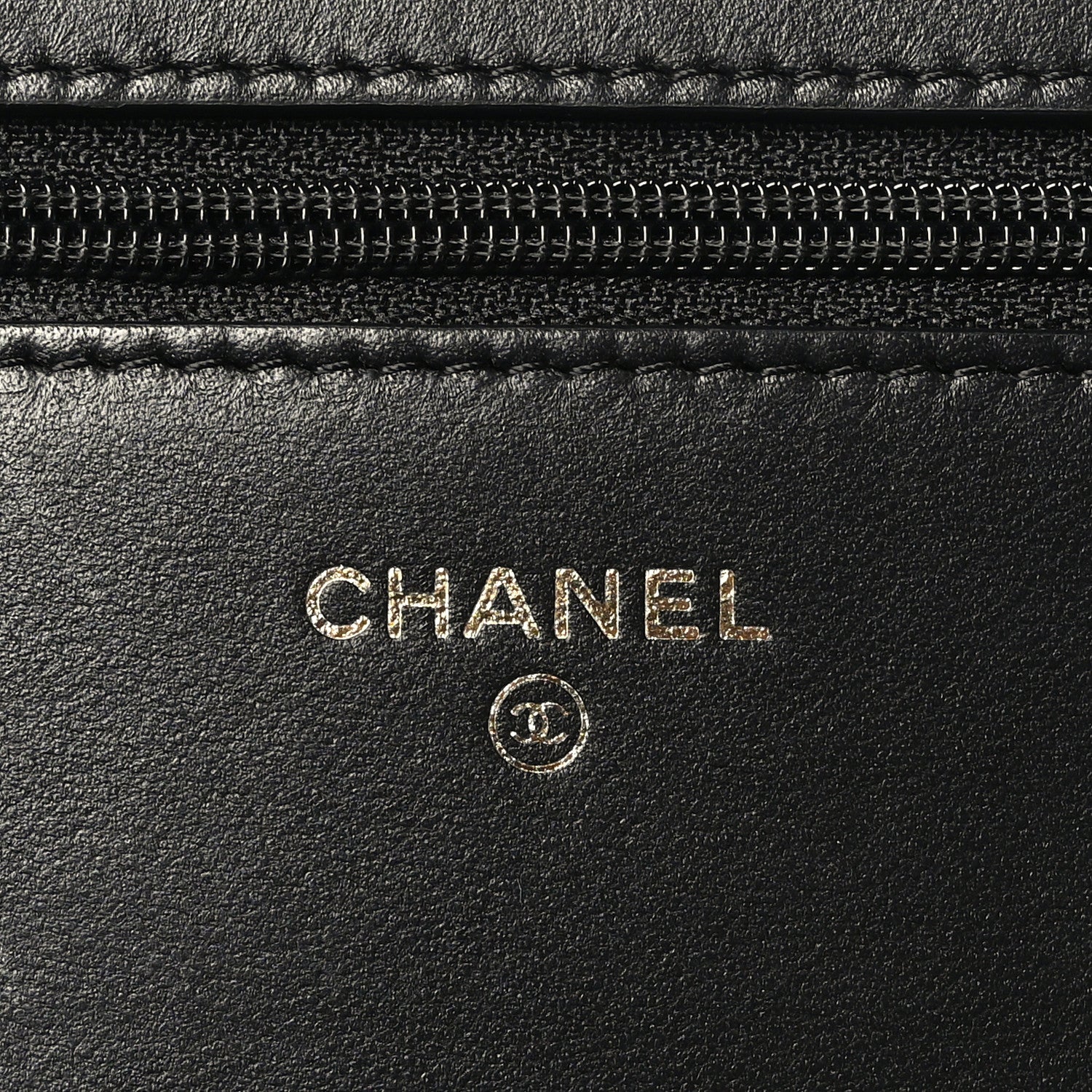 Chanel Lambskin Quilted Double Stitch Tassel Wallet On Chain WOC Black 6 of 10