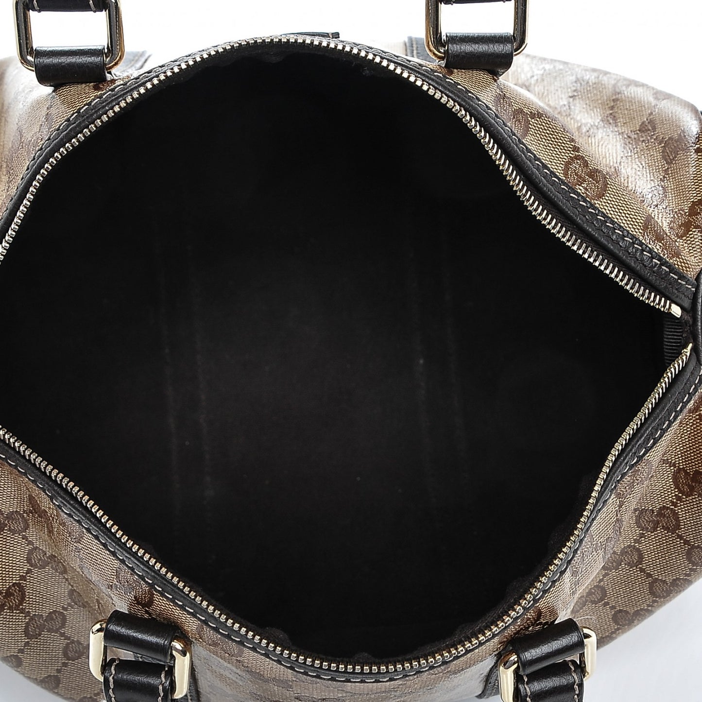 Crystal Monogram Medium Joy Boston Dark Brown