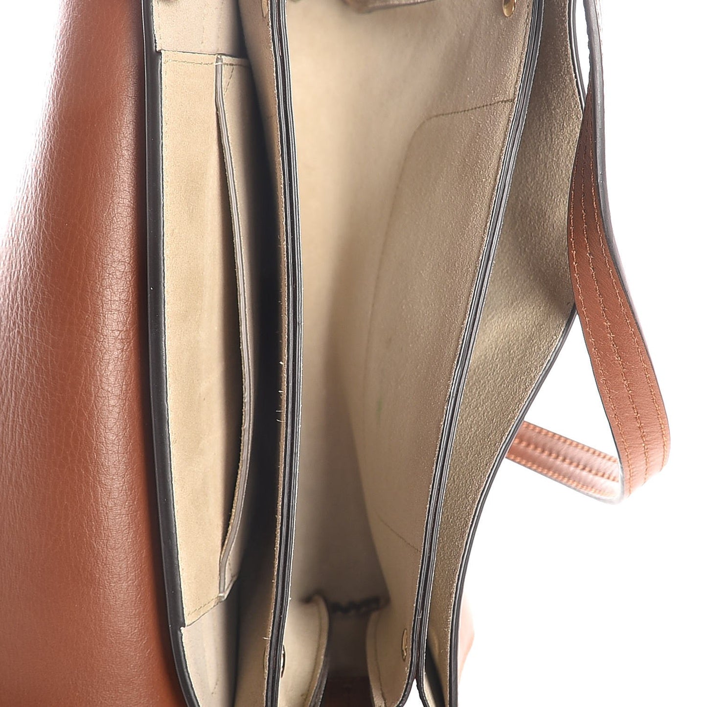 Suede Calfskin Small Faye Shoulder Bag Tobacco