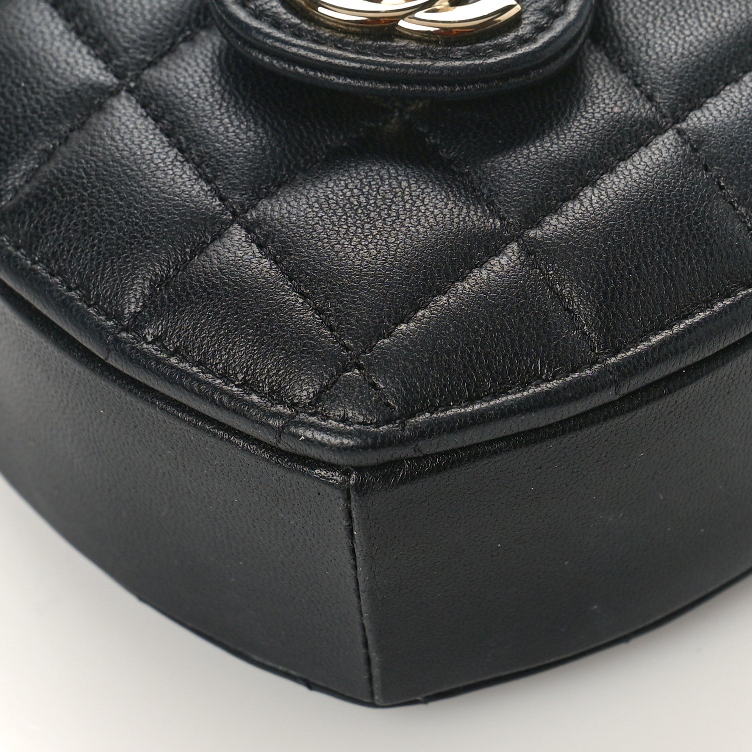 Chanel Lambskin Quilted CC In Love Heart Clutch Black 8 of 8
