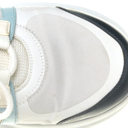 Louis Vuitton Calfskin Technical Nylon LV Archlight Sneakers 38.5 White Blue Gris 20 of 20
