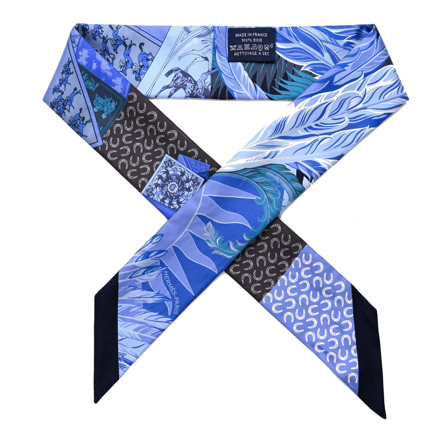 Silk Cheval Phoenix Twilly Marine Ciel Cobalt