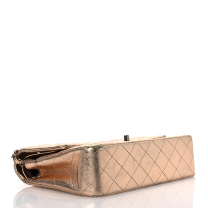 Chanel Metallic Aged Calfskin Quilted Medium Double Flap Gold 4 of 18