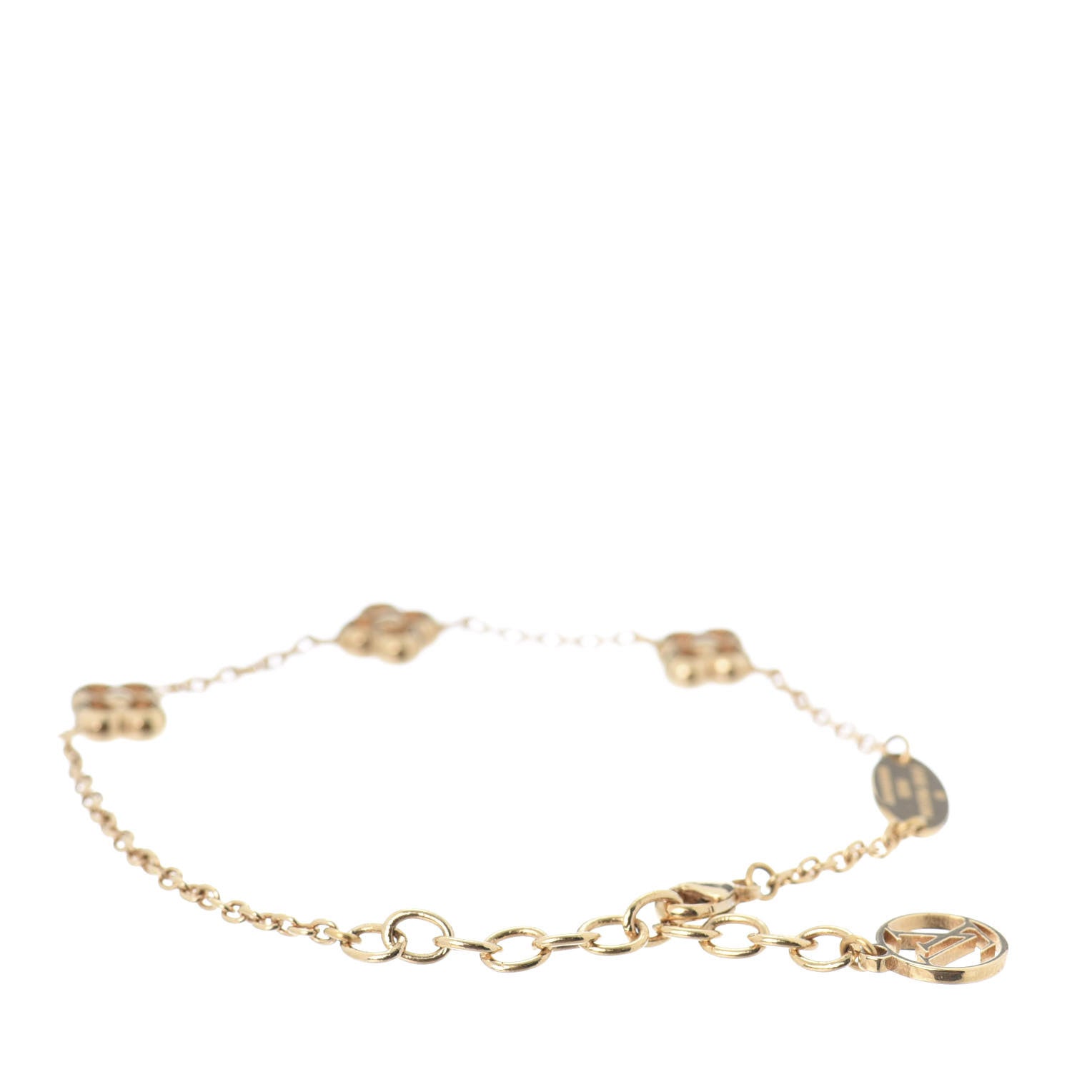 Louis Vuitton Brass Flower Full Bracelet Gold 3 of 4