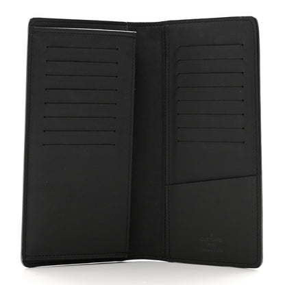 Louis Vuitton Calfskin Monogram Shadow Brazza Wallet Black 5 of 7
