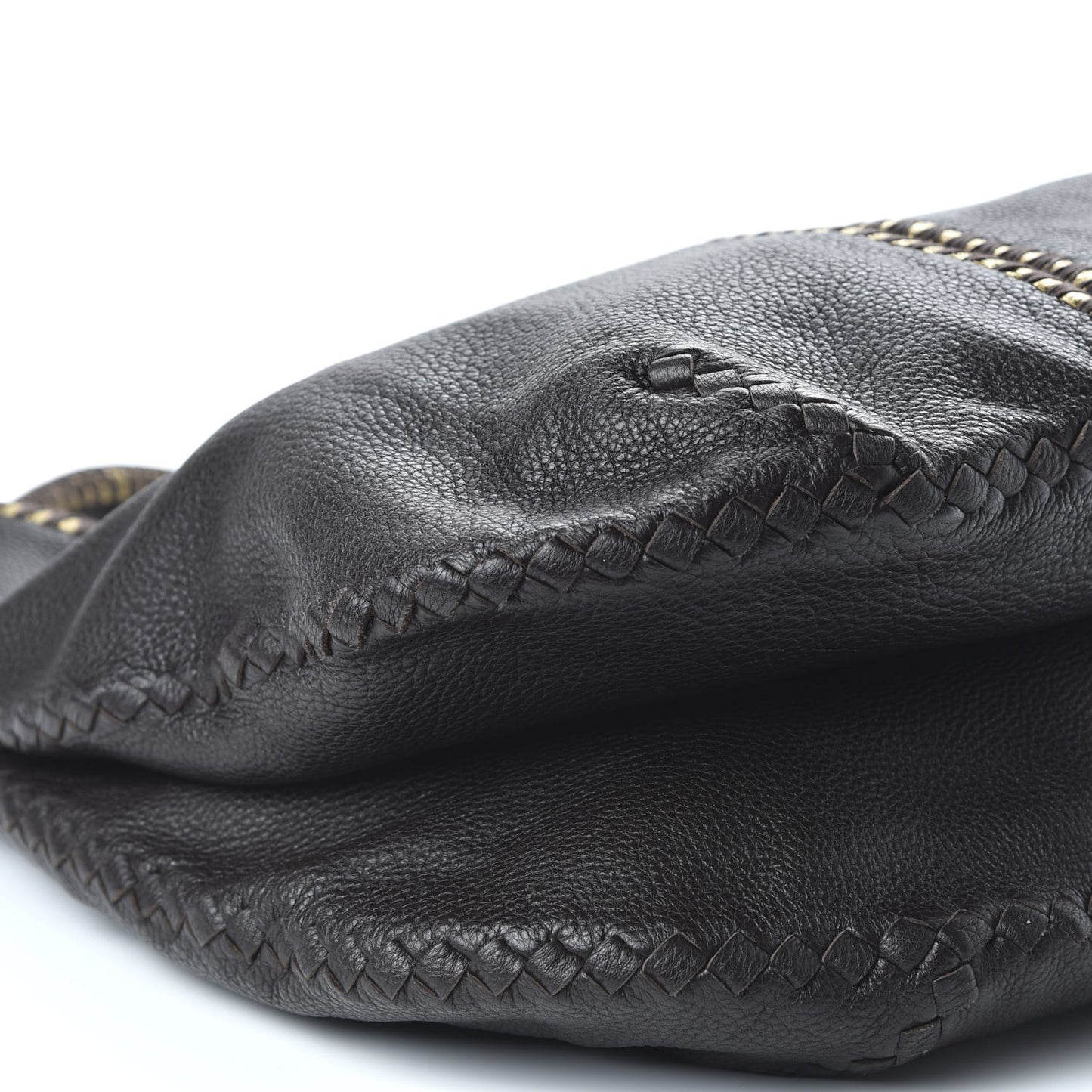 Cervo Deerskin Large Double Compartment Hobo Ebano