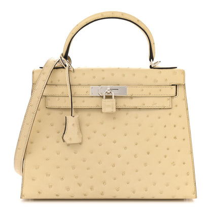 Hermes Ostrich Kelly Sellier 28 Parchemin 1 of 11