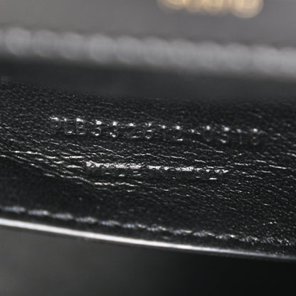Saint Laurent Lambskin Matelasse Monogram Vicky Chain Wallet Black 7 of 10