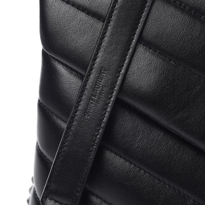 Saint Laurent Calfskin Y Quilted Monogram Medium Loulou Chain Satchel Black 10 of 10