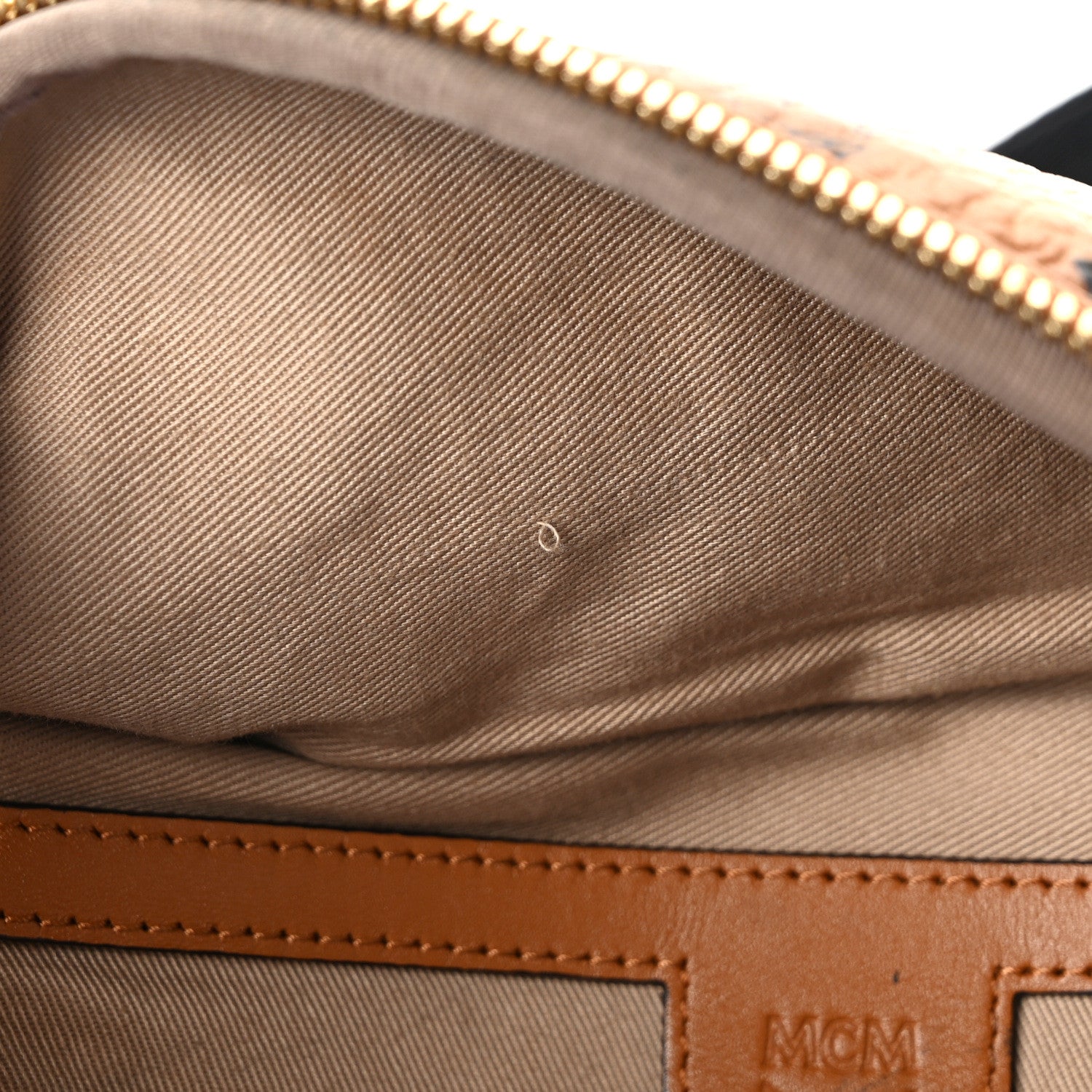 MCM Visetos Medium Fusten Belt Bag Cognac 10 of 10