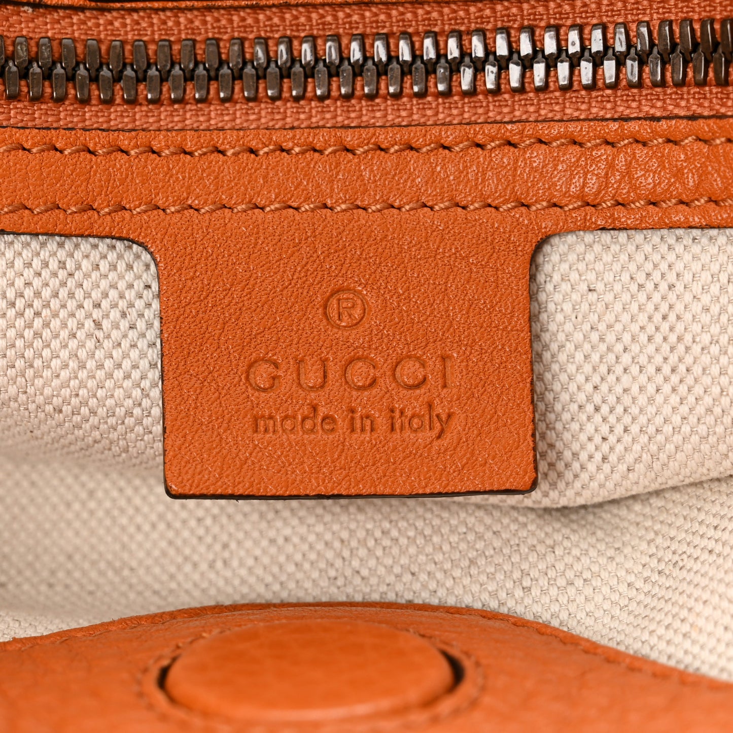 Cellarius Calfskin Medium Bamboo Shopper Tote Orange