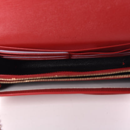 Saint Laurent Calfskin Belle de Jour Chain Clutch Rouge Orient 5 of 11