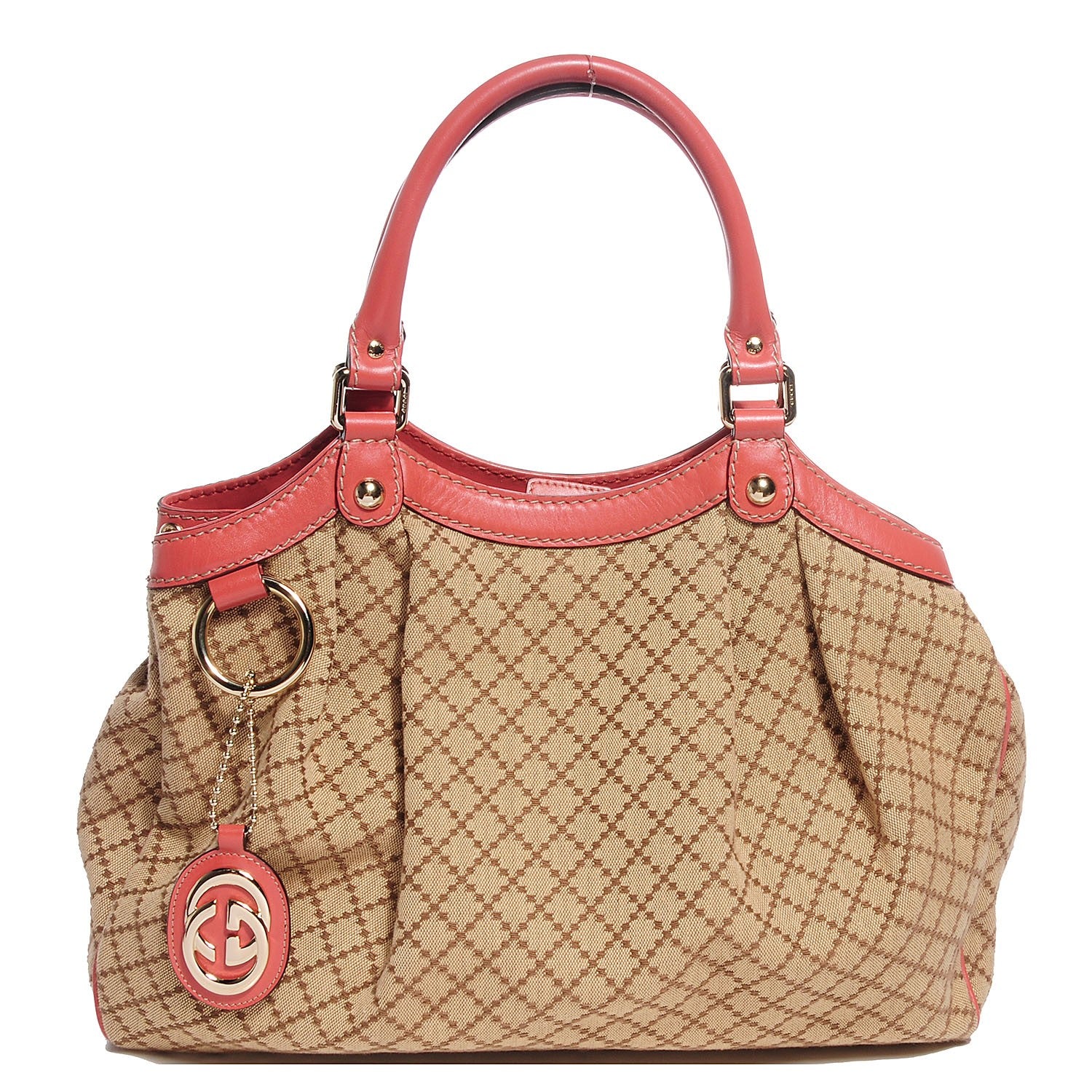 Gucci Diamante Medium Sukey Tote Coral 1 of 9