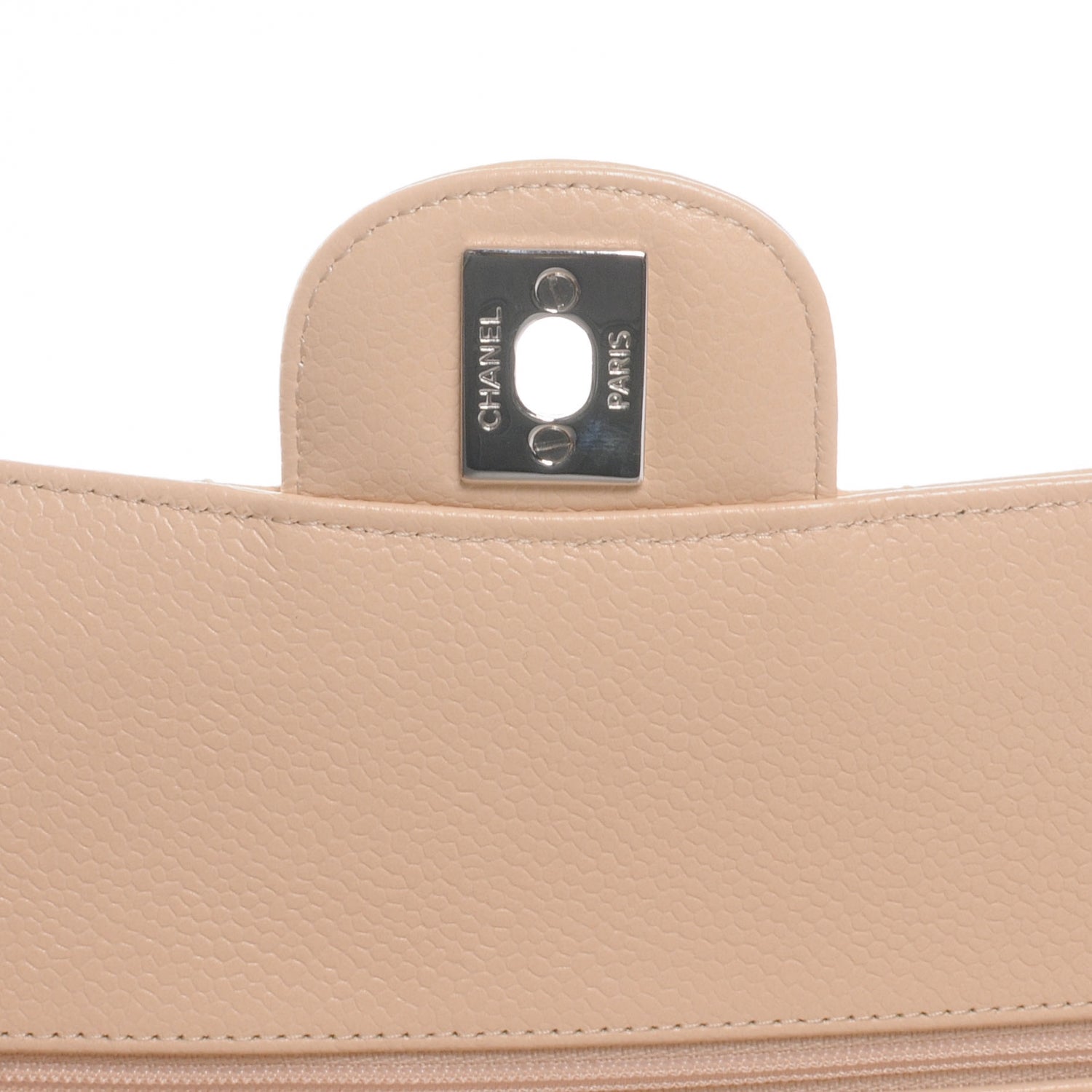 Chanel Caviar Quilted Medium Double Flap Beige Clair 5 of 8
