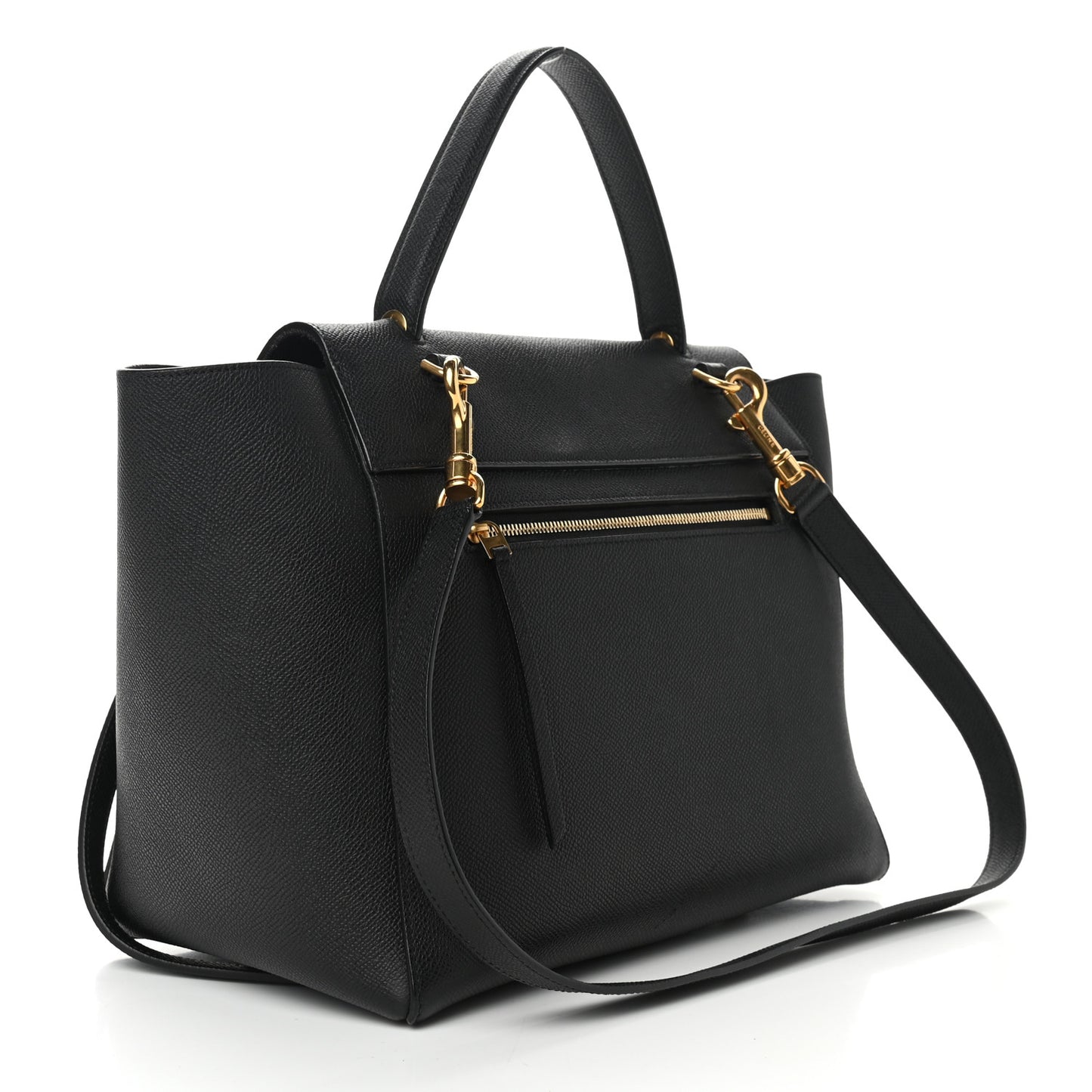 Grained Calfskin Mini Belt Bag Black