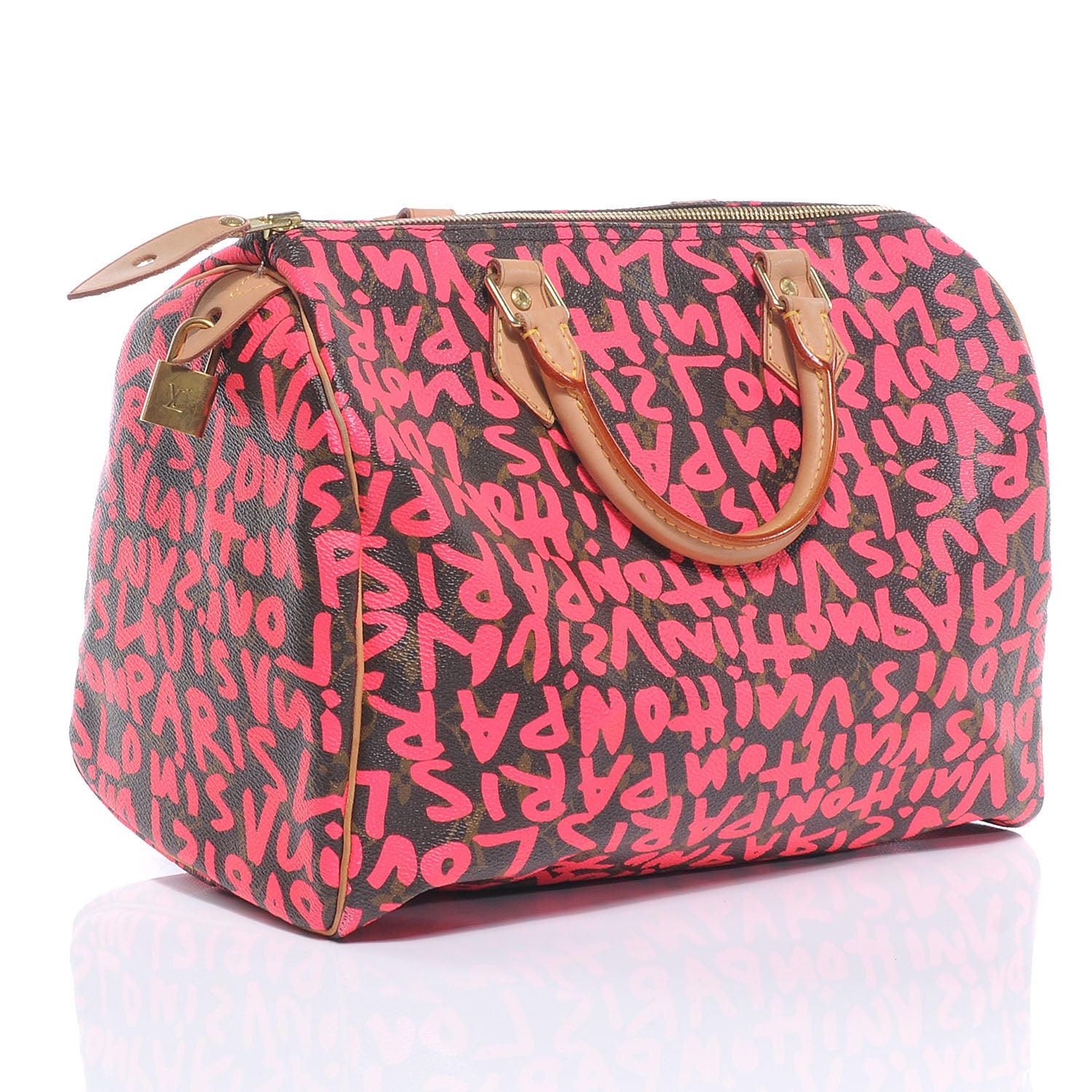 Louis Vuitton Monogram Graffiti Speedy 30 Fuchsia 3 of 7