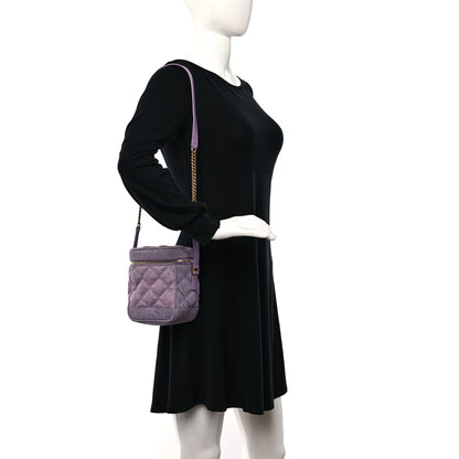 Saint Laurent Denim Quilted 80's Vanity Bag Bleached Lilac 3 of 8