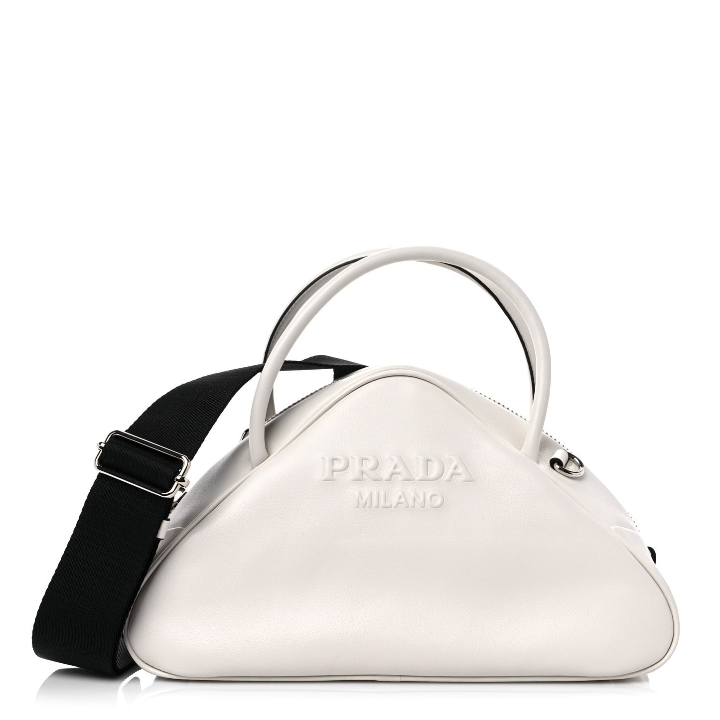 Grace Lux Triangle Top Handle Shoulder Bag White