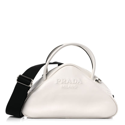 Prada Grace Lux Triangle Top Handle Shoulder Bag White 1 of 8