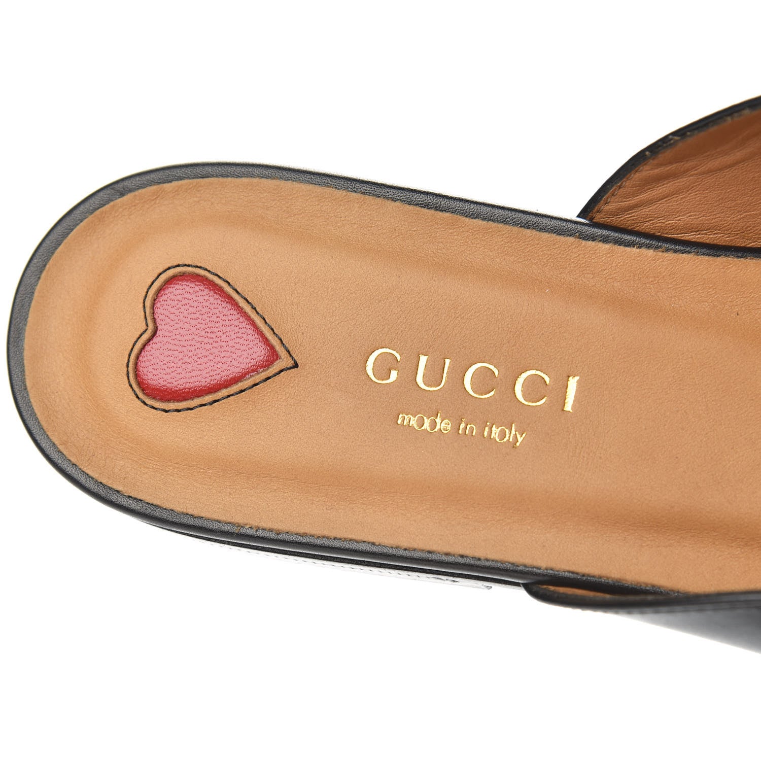 Gucci Calfskin Web Womens Peyton GG Slippers 37.5 Black 6 of 8