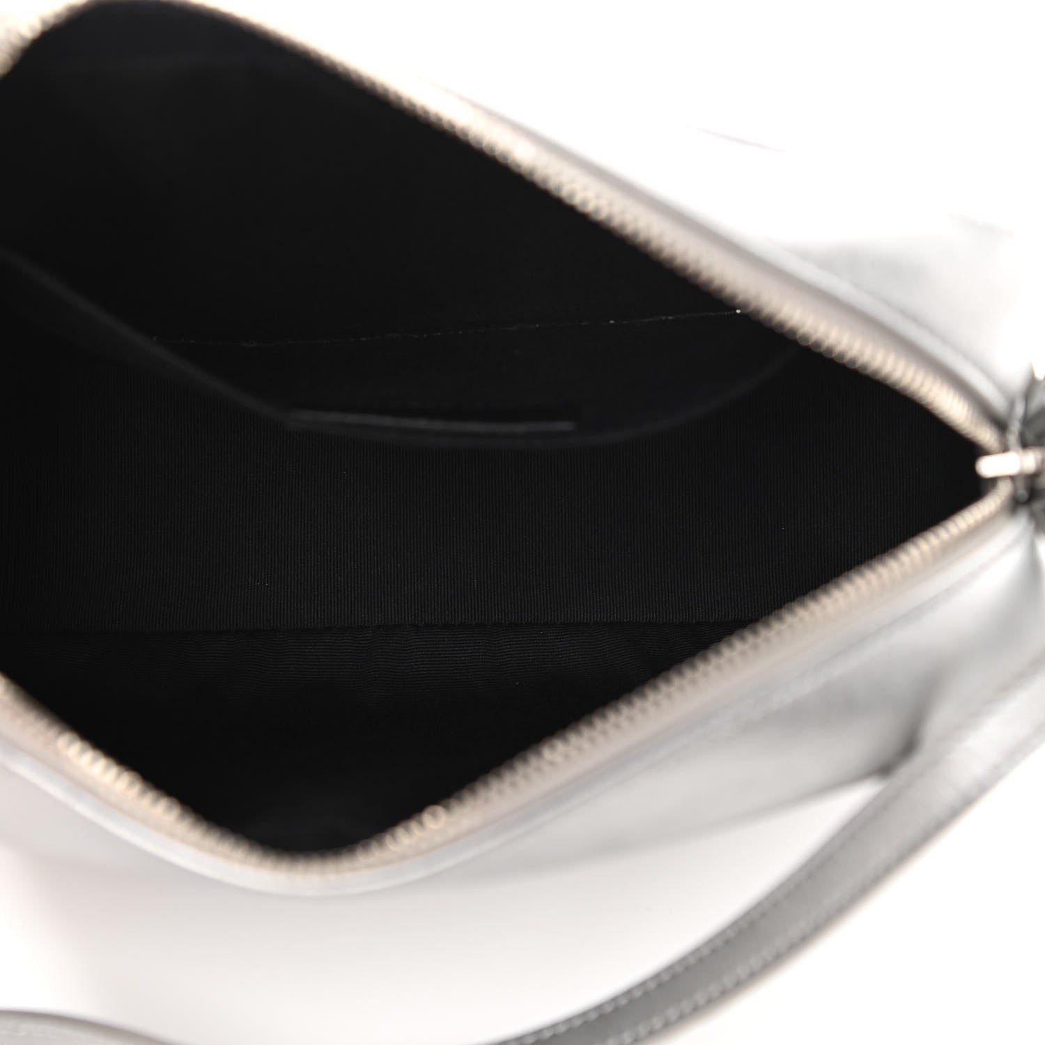 Saint Laurent Metallic Calfskin Monogram Small Lou Camera Bag Silver 4 of 11