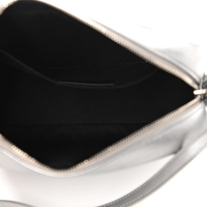 Saint Laurent Metallic Calfskin Monogram Small Lou Camera Bag Silver 4 of 11