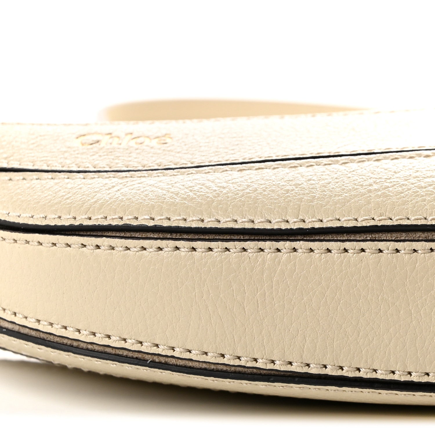 Chloe Grained Calfskin Banana Crossbody Bag Vegetal Beige 8 of 9