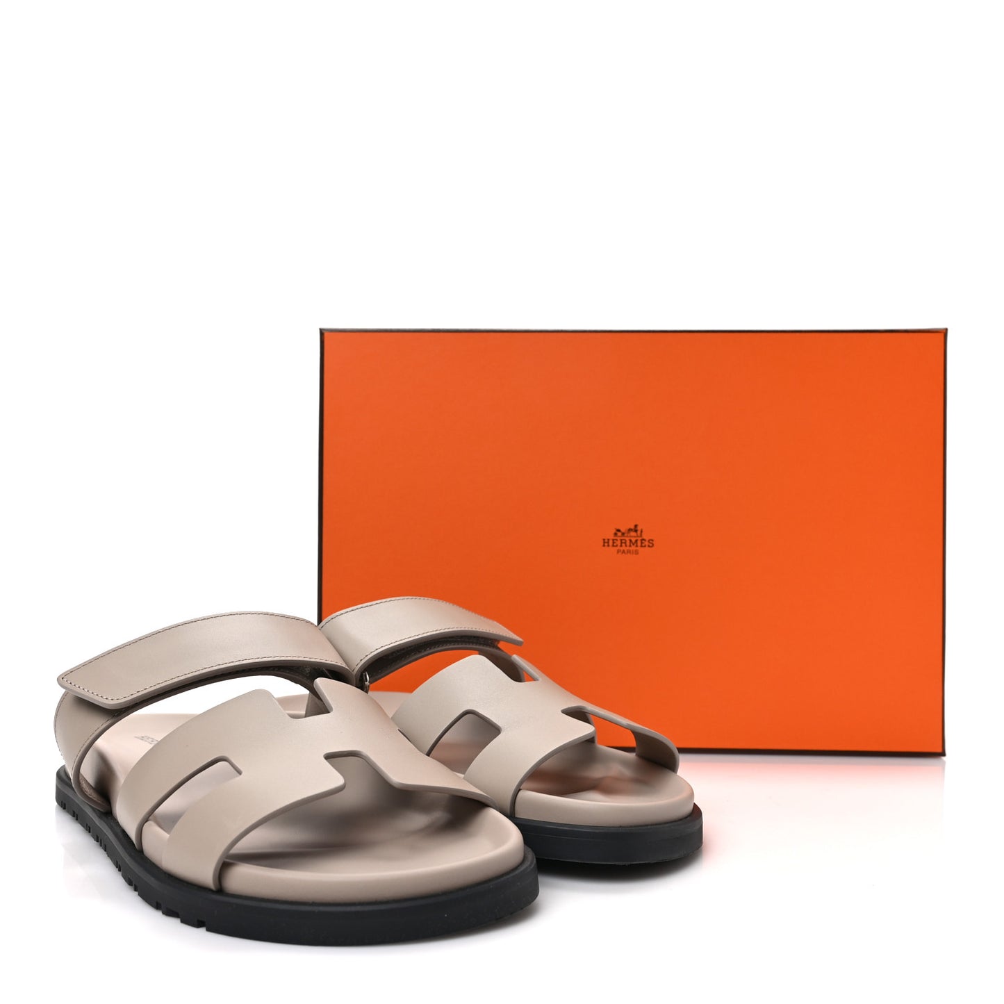 Calfskin Womens Chypre Sandals 37.5 Beige Mastic