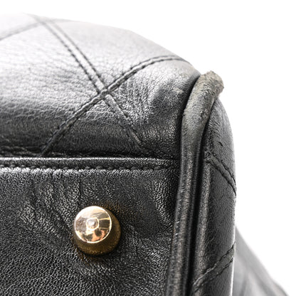 Chanel Calfskin Stitched Duffle Travel Bag Black 12 of 15