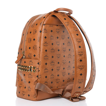 MCM Visetos Medium Side Studs Stark Backpack Cognac 4 of 10