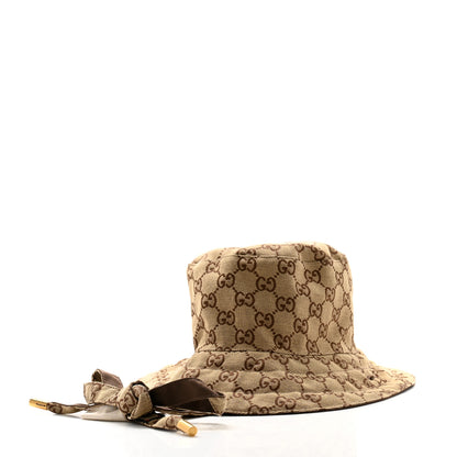 Gucci Canvas Monogram Reversible Bucket Hat XL Brown 8 of 18