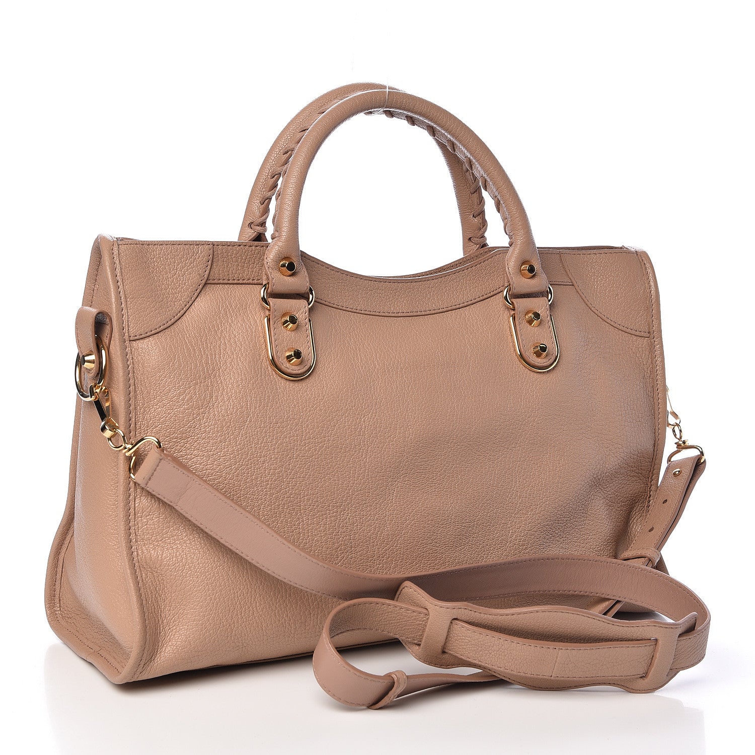 Balenciaga Chevre Gold Metallic Edge Hardware City Rose Des Sables 4 of 11