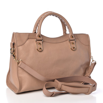 Balenciaga Chevre Gold Metallic Edge Hardware City Rose Des Sables 4 of 11