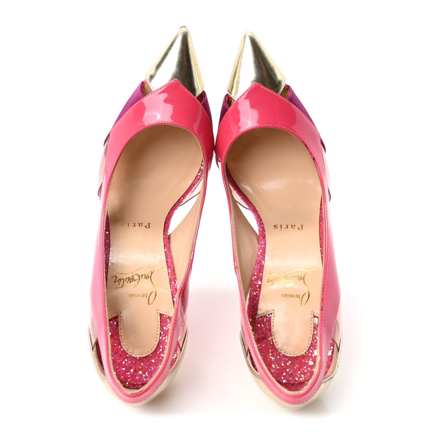 PVC Metal Gloss Patent Galata 120 Pumps  37 Pink