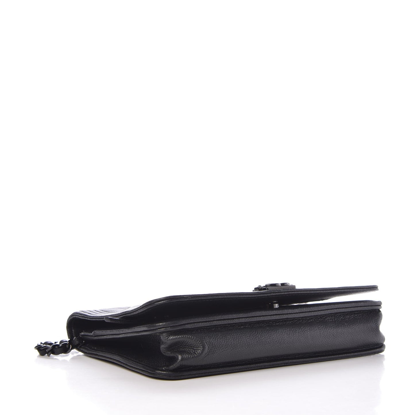 Caviar Quilted Boy Wallet On Chain WOC So Black