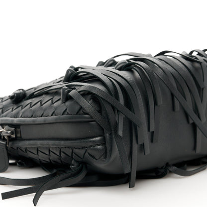Bottega Veneta Nappa Intrecciato Fringe Nodini Crossbody Messenger Black 10 of 12