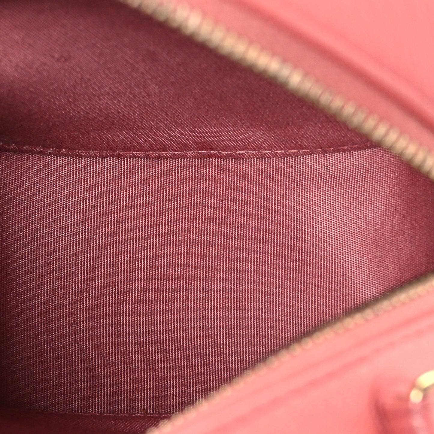 Goatskin Quilted Chanel 19 Round Clutch With Chain  Coral