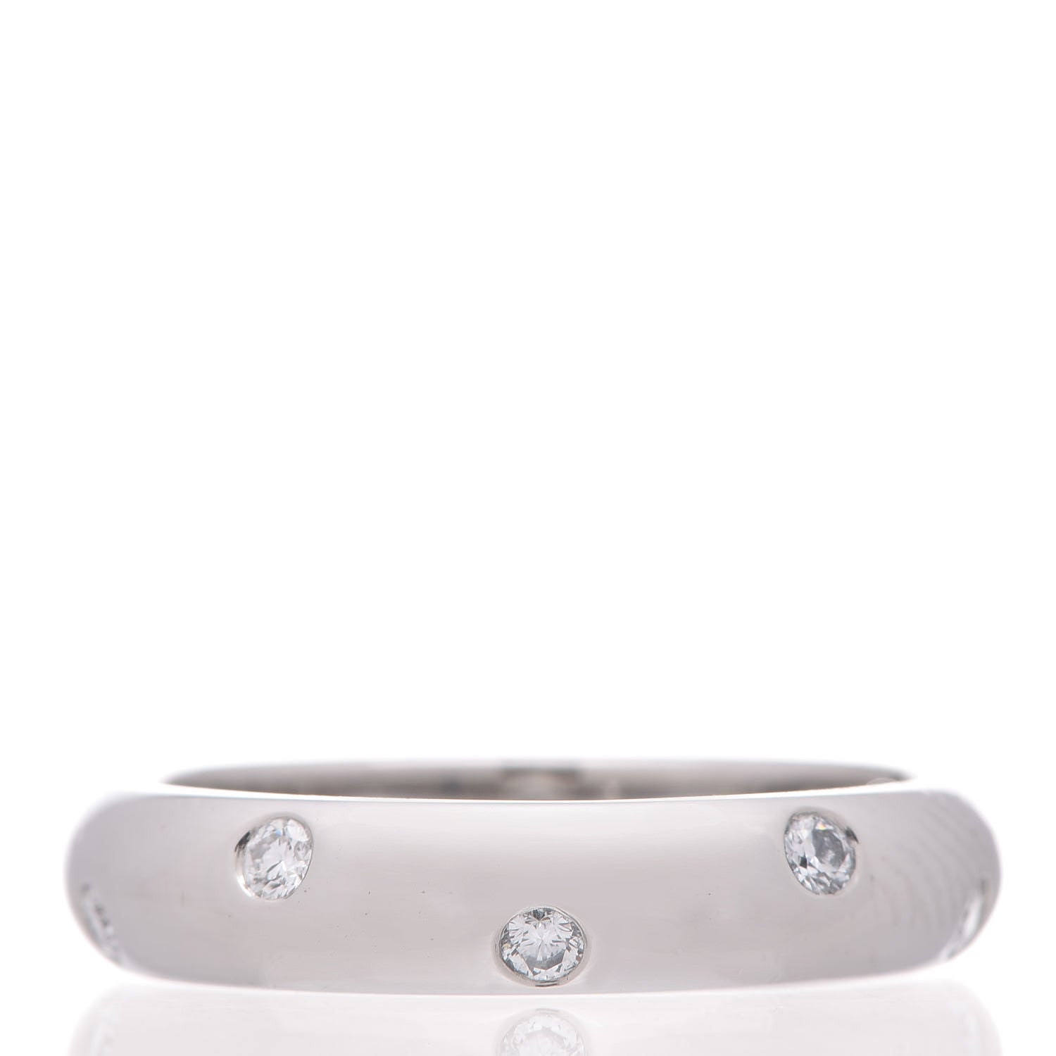 Tiffany Platinum Diamond 4mm Etoile Band Ring 53 6.5 3 of 6