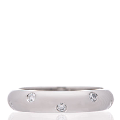 Tiffany Platinum Diamond 4mm Etoile Band Ring 53 6.5 3 of 6