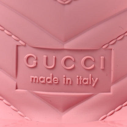Gucci Rubber Gucci Logo Womens Platform 20/60mm Slide Sandals 36 Wild Rose 6 of 8