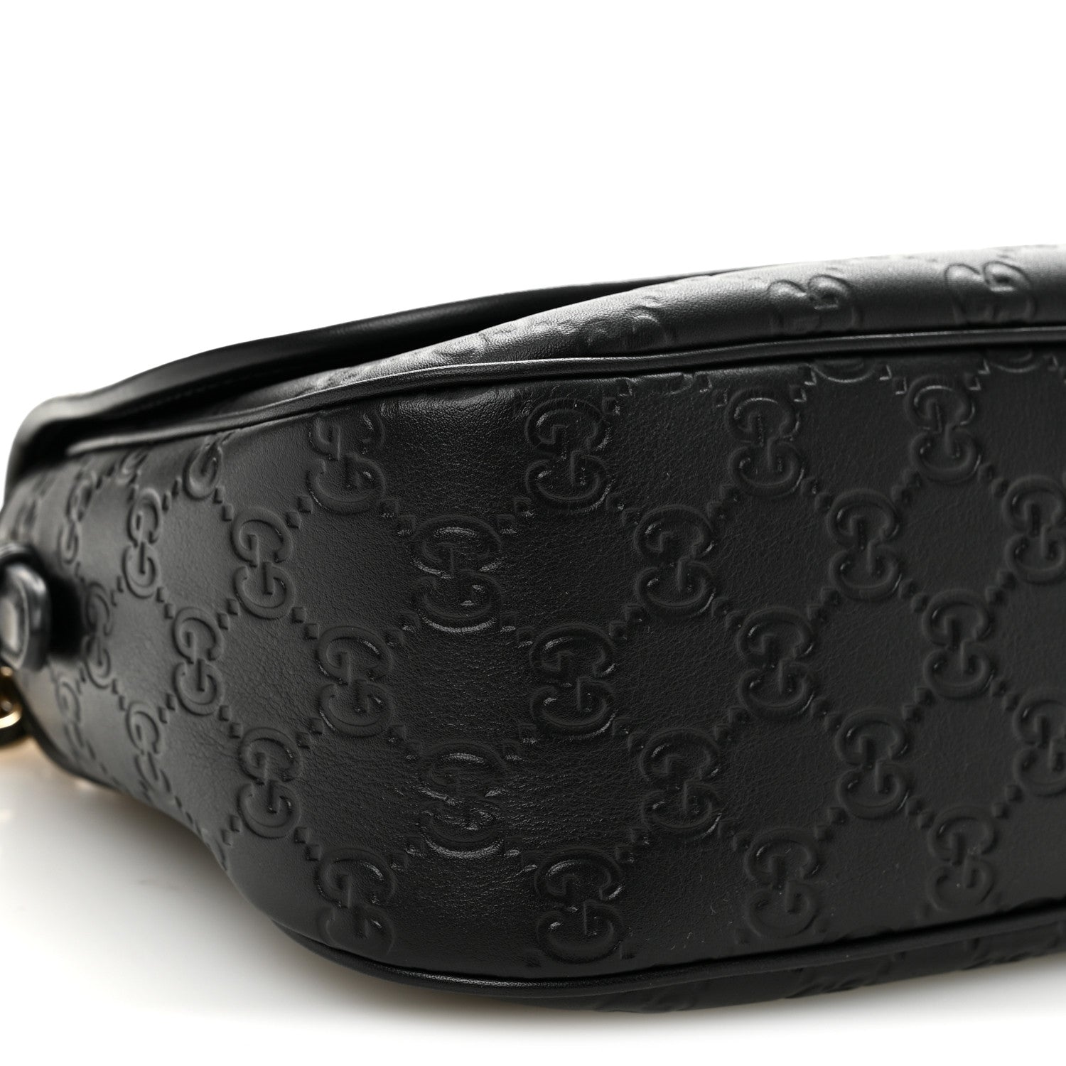 Gucci GG Calfskin Embossed Emblem Medium Arabella Bag Black Black 9 of 10