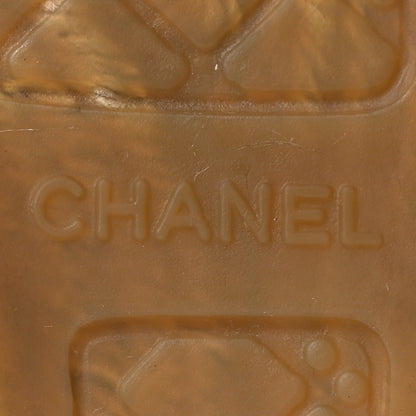 Chanel Laminated Lambskin Grosgrain CC Espadrilles 35 Gold Black 7 of 10
