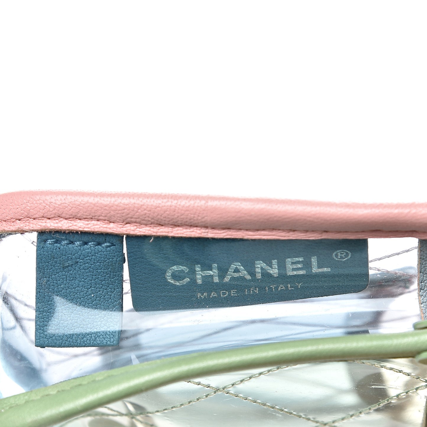 Lambskin PVC Quilted Mini Coco Splash Flap Blue Green