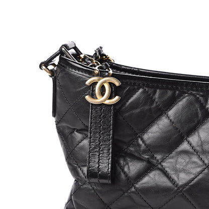 Chanel Aged Calfskin Quilted Medium Gabrielle Hobo Black 10 of 11