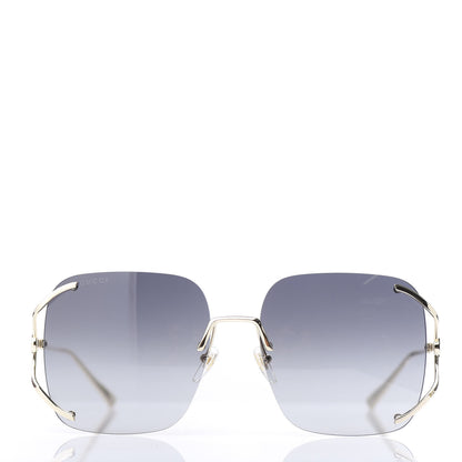 Gucci Oversized Sunglasses GG0646S Gold Black 2 of 7