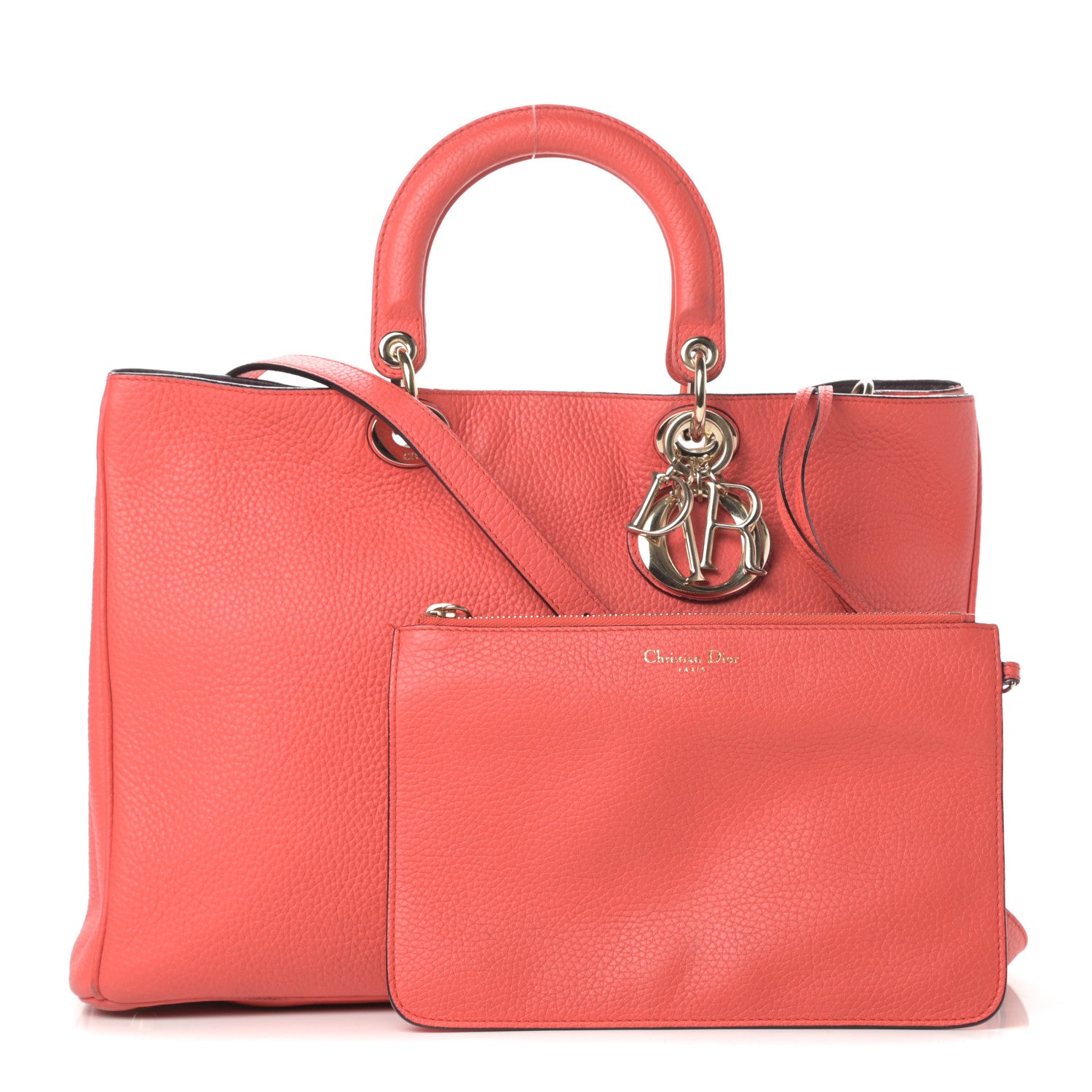Christian Dior Bullcalf Large Diorissimo Tote True Red 1 of 16