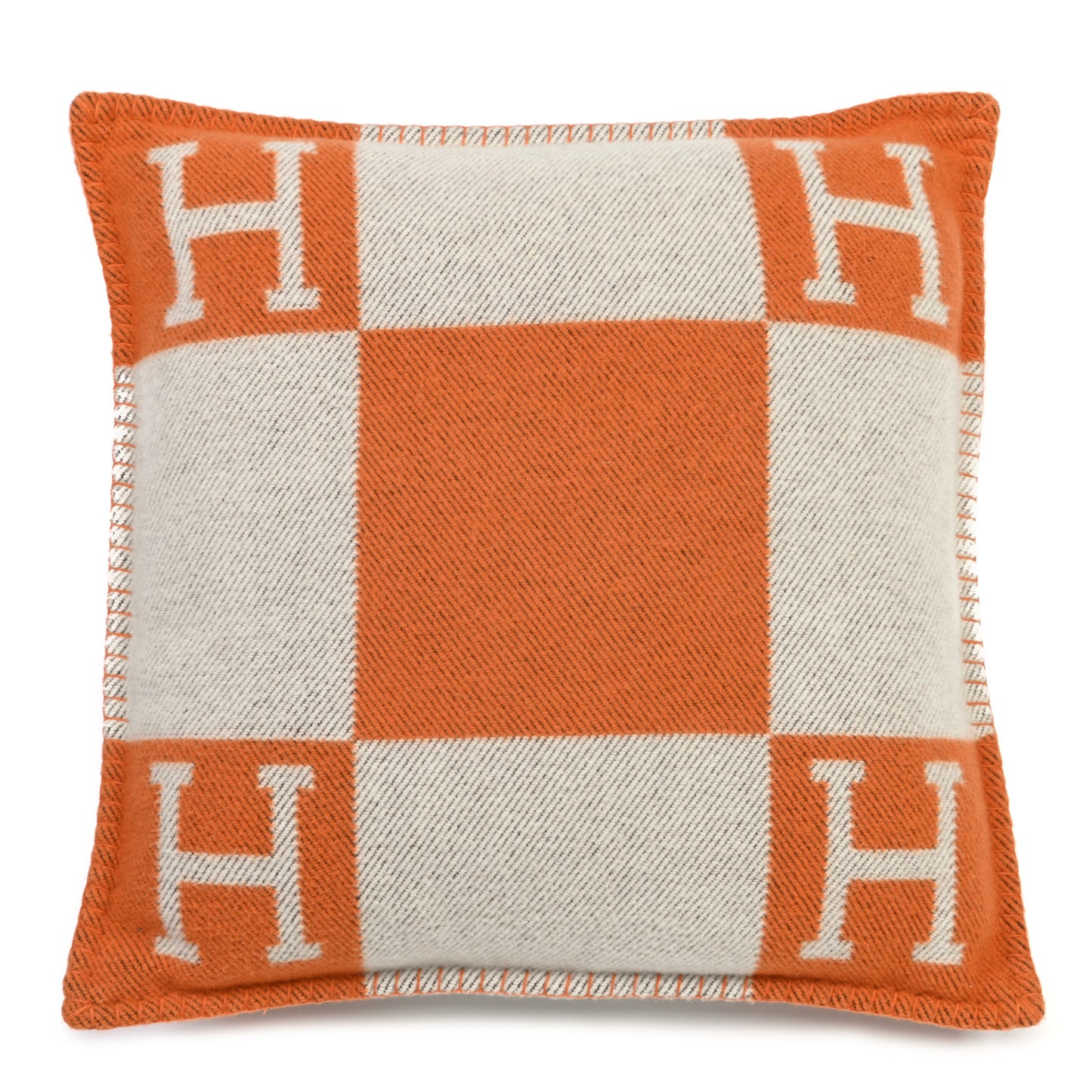 Wool Cashmere Avalon Pillow PM Ecru Potiron